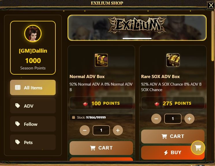 Season Shop Screenshot
